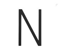Self Adhesive House Numbers Stickers 3 Inch Modern Metal Stainless Steel Door Number and Letters Black Address Mailbox Sign, for Wall Decor Hotel Apartment Home Room Office Cafe Garden(N)