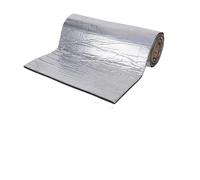 Self-Adhesive Insulating Mats 1Roll 200*50cm 5/10mm Thicken Car Sound Deadening Mat For Cars Truck Anti-Noise Sound Insulation Pad Heat Proof Firewall Mat For Floors, Roofs, Garage Doors(Silver 200x50