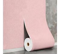 Self-Adhesive Insulating Wallpaper roll - 3D Wallpaper for Concealing Imperfections, 5 mm Thick Foam Wall Panels, Waterproof/Moisture-Resistant/Sound-Absorbing, Pink, 50 cm x 90 m