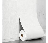 Self-Adhesive Insulating Wallpaper roll - 3D Wallpaper for Concealing Uneven Surfaces, 5 mm Thick Foam Wall Panels, Waterproof/Moisture-Resistant/Sound-Absorbing, White, 50 cm x 90 m