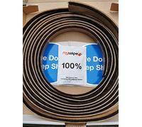 Self Adhesive Intumescent Fire & Smoke Door Seal Strip with Brush - 5.2m Surface Mounted Fir Draught Excluder - BS476 Part 22 30 Minute Fire Protection - Oak Finish