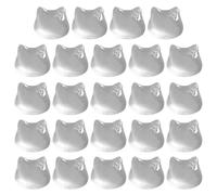 Self-Adhesive Keycaps - 24 Pieces Raised Keyboard Stickers for Long Nails - 3D Cat Head Shape, Comfortable Touch, Transparent, Tight Fit, Suitable for Women with Long Nails, Work, Study and Games