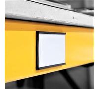 Self Adhesive Label Ticket Holders for Warehouse Racking - 50mm x 80mm - Easy Update of Product Info - Pack of 100