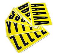 Self-Adhesive Labels Letters A-Z, Easy Warehouse Identification, Clean Peel - Leaves No Residue, Each Card is 45mm High X 130mm Wide - Yellow