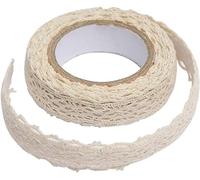 Self Adhesive Lace Washi Tape Trim Ribbon Decorative Sticky Cotton Fabric Tape Craft Decor Cream