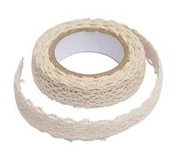 Self Adhesive Lace Washi Tape Trim Ribbon Decorative Sticky Cotton Fabric Tape DIY Craft Decor Cream