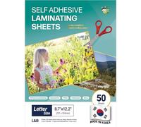 Self Adhesive Laminating Clear Sheets, 100 Micron, A4 Size (23 x 30 cm) No Heat, No Machine, Laminate Sheets Self Sealing, Contact Plastic Paper by HASHI (50)