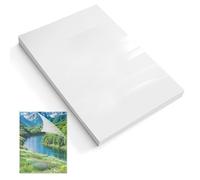 Self Adhesive Laminating Sheets A7 Self Seal Laminate Sheets 50 Pcs Small Laminating Film for Business Card Photo with Scraper