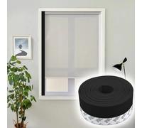 Self Adhesive Light Blocking Strips, Flexible Silicone Window Light Blocker, 4.5cm Widen Side Blackout Blocker Tapes for the Gap of Roller Shade(Black)