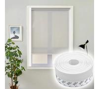 Self Adhesive Light Blocking Strips, Flexible Silicone Window Light Blocker, 4.5cm Widen Side Blackout Blocker Tapes for the Gap of Roller Shade(White)