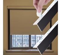 Self Adhesive Light Blocking Strips, Sleepy Time Tracks Light Gap Blockers for Roller Shades, Window Edge Blackout PVC Light Blocker Strip(2pack Black,175cm/69in)