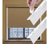 Self Adhesive Light Blocking Strips, Sleepy Time Tracks Light Gap Blockers for Roller Shades, Window Edge Blackout PVC Light Blocker Strip(2pack White,45cm/18in)