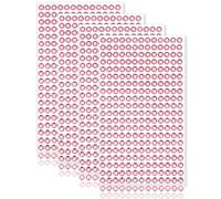 Self-Adhesive Light Pink Rhinestone Stickers, 1792 Pcs, 3/4/5/6 mm, Acrylic, for Crafts, DIY, Card Making, Eyes, Tears, Festivals, Party