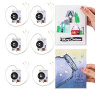 Self-Adhesive Light-Up Units with Warm White LEDs - 6pc 3LED Lights for Making Light-Up Projects, No Battery Needed