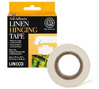 Self-Adhesive Linen Hinging Tape-White 1.25"X35'
