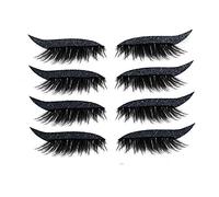 Self Adhesive Long Lasting False Eyelashes, Reusable Eyelash Stickers with Shimmering Powder, Beauty Tool for Eye Makeup, Easy Tear & Apply