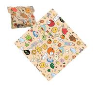 Self-Adhesive Makeup Bag for Women, Magic Storage Cloth Travel Cosmetic Organizer, Open Lay Flat Beauty Toiletry Bag, Portable Make Up Bag