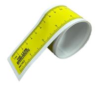 Self-Adhesive Measuring Tape Ruler, 100cm x 4cm, Metric and Imperial Scale, Yellow, Dry-Wipe Surface