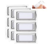 Self Adhesive Metal Bookplates for Books Card 9 Pcs Horizontal Clip Label Holders Metal Drawer Tag - Silver Label Bookplates Metals Frame for Office Library Book File Cabinet Drawer Card Tag Teacher