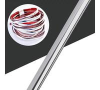 Self-Adhesive Metal Trim,Wall Trim Self-Adhesive Edging Strip 10m Premium Flexible Gold Caulk Strip, Large Ceiling Quarter Round Self Adhesive(Silver)