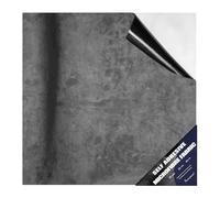 Self-Adhesive Microfibre Fabric, Stretch Suede Look, Faux Leather, Stretchy Fabric Velour, Self-Adhesive Fabric for Cockpit, Car Seat (Dark Grey, 150 x 40 cm)