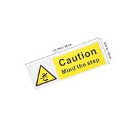 Self-adhesive Mind the Step Safety Sign Pvc Yellow Warning Sticker