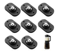 Self Adhesive Mini Caster Appliance Wheels, 8 Pack Black Ball wheels for Kitchen Appliance, 360° Swivel Universal Roller, Stick on Wheels for DIY, Trash Can, Small Furniture, 18 Lbs Max Load
