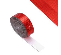 Self-Adhesive Mirror Mosaic Tiles, 3600 Pieces 5 x 5 mm Mini Mirror Stones, Square Glass Mosaic Tiles for DIY Crafts, Disco Ball, Party Decoration and Creative Decoration (Red)