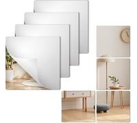 Self Adhesive Mirror Tiles, 6 PCS, 15cm x 15cm Square Acrylic Mirror Stickers for Walls, Stick on Mirrors for Bathroom, Bedroom & Home Decor