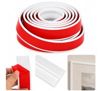 Self Adhesive Molding Trim, 19.7 ft x 1.6 in Peel and Stick Wall Trim, Flexible TPE Chair Rail Molding for Mirror Frame, 3D Waterproof Decorative Wall Panelling Kit for Ceiling, Cabinet, TV Background