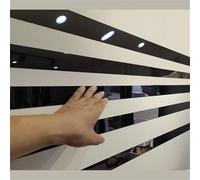 Self-Adhesive Molding Trim Acrylic Edge Trims Caulk Strips Shelf Cabinets Furniture Decoration for Walls Edges, Borders, Window Frames, Backsplash Tiles(Size:2 * 30cm（10PCS）,Color:Mirror black)