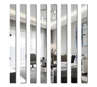 Self-Adhesive Molding Trim Acrylic Edge Trims Caulk Strips Shelf Cabinets Furniture Decoration for Walls Edges, Borders, Window Frames, Backsplash Tiles(Size:5 * 30cm（10PCS）,Color:Mirror Silver)