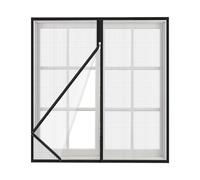 Self-Adhesive Mosquito Net for Windows - Anti-Fly Net with Zip, Anti-Window Barrier Net - for Home, Office, Apartment, Bedroom, Living Room, Kitchen, Basement, Dorm, Coffee Shop