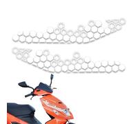 Self-Adhesive Motorcycle Sticker - Honeycomb Reflective Design, 2pcs Decorative Light Decals | Stylish Enhancement with Outdoor Riding Setup, Gift for Family Friends Car Lovers, Safety Enhance
