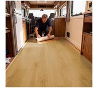 Self-Adhesive Motorhome PVC Flooring Planks Wood Effect - 2.0mm Waterproof Peel and Stick Floor Tiles,Wear-Resistant Eco-Friendly for Campervan/Kitchen/Bedroom/Bathroom (Yellow,40*1000cm,2PCS)