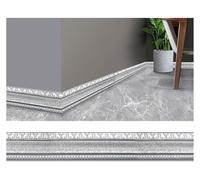Self Adhesive Moulding Trim, Caulk Strip, Flexible Baseboard Molding, Peel and Stick Self-Adhesive Design Wall, for, Ceiling(Silver Grey,230cmx1pc)