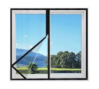 Self-Adhesive Netting, Universal Semi-Transparent Mosquito Insect Screens, Window Screen Nets Keep Flies, Mosquitoes&Bugs Out, White Mesh Black Stickers (100x120cm)