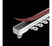 Self Adhesive No Drill Ceiling Track 15.4FT Room Divider Rail Quiet & Smooth Ceiling Wall Mount Top Mount Pole for Easy Installation