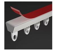 Self-Adhesive No-Drill Curtain Track - V Shape Ceiling Divider Rail Bracket 7ft/2.2m White Curtain Rod for Easy Installation Perfect for Home & Office Use