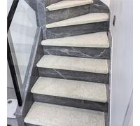 Self Adhesive Non Slip Stair Treads for Indoor Use 12 PCS Bullnose Carpet Stair Covers 22cm x 55cm Easy Install Safe & Slish Floor Protect