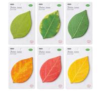 Self Adhesive Notepads - Cute Marker Paper Easy To Place - Leaf Shaped Self Adhesive Memo Sheets,For School Library Students Teachers Children Home