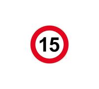 Self-Adhesive Number Plate Sticker Speed Limit 15