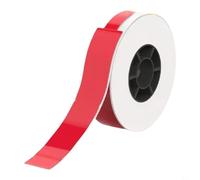 Self-Adhesive P-Shape Cable Labelling Waterproof and Tear-Resistant PVC 12.5 x 74 mm 65 Labels per Roll for HP6 HP6-C HP2-S HP1 Printer for Data Centre Maintenance (Red)