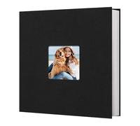Self Adhesive Photo Album, 16in Linen Scrapbook Album with Window, 20Sheets/40 Pages, Large Capacity Photo Album for Hold 4x6 5x7 8x10 Pictures, DIY Pictures Album for Family Wedding Birthday