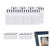 Self-Adhesive Photo Hooks - Damage-Free Wall Strips, 12 Pairs Poster Hanging Tape Set, No Solution Nail Mounting|Removable Frame Holder Posters Pictures Wall Decor Bedroom Office