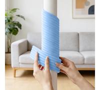 Self Adhesive Plumbing Hider Sponge Tube Protector Tape, Foam Tape for Free Cutting Duct Aesthetics, Wide Adhesive Backing, Easy Installation, Wrap Around Pole Plumbing(Blue,1pcs)