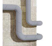 Self Adhesive Plumbing Hider Sponge Tube Protector Tape, Pole Padding Soft Padding to Wrap Around Metal Pole, Suitable for Indoor and Outdoor Use, Pipe Wrapping Decorative Strip(Gray,2pcs)