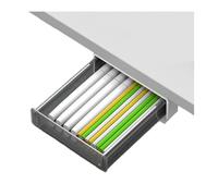 Self-Adhesive Pop-Up Hidden Desktop Storage Box, Under Desk Drawer Tray, Pull-Out Drawers Up To 37cm,White,17cm(Black 17cm)