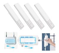 Self Adhesive Power Strip Holder 4 Pack, No Drill Wall Mount for Extension Lead, Router & Cable Management, Adhesive Socket Holder for Desk, Wall & Under Table Organizer