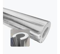 Self-Adhesive pre-Cut Foam Tube Sleeves, high-Temperature Pipe Insulation for Industrial Buildings, Aluminum foil Lining Boiler Insulation and Heat Preservation(34mm*15mm*1m)
